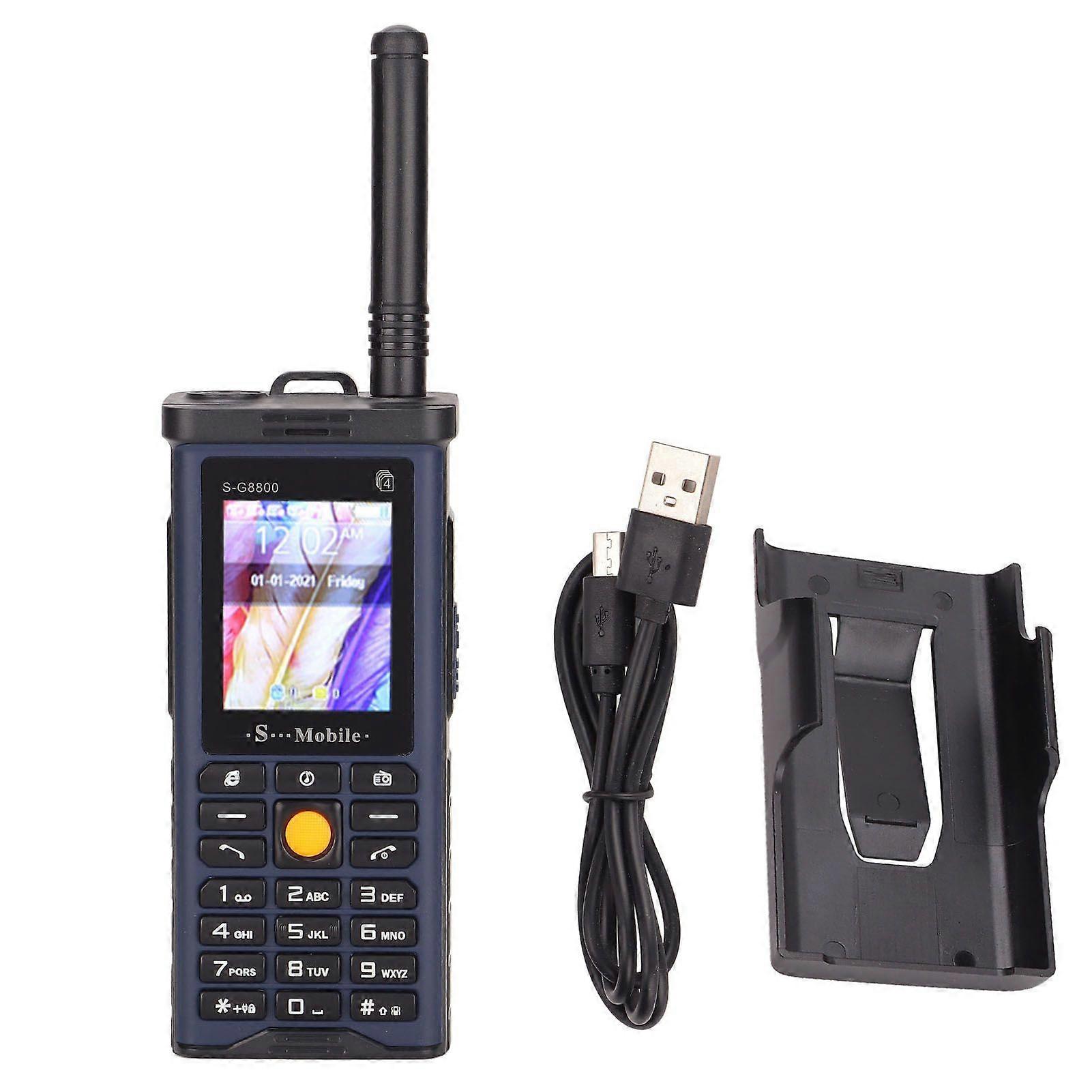 SG8800 Mobile Smartphone Unlocked Cell Phone 2G Retro Phone 4 SIM Card Large Button 2400mAh Capacity for Senior(Dark Blue )