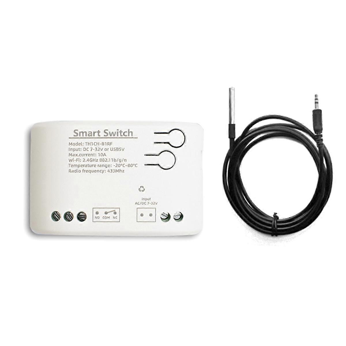 Controller Switch WiFi Smart Temperature Switch 10A Temperature Sensor Works with Home 7-32V