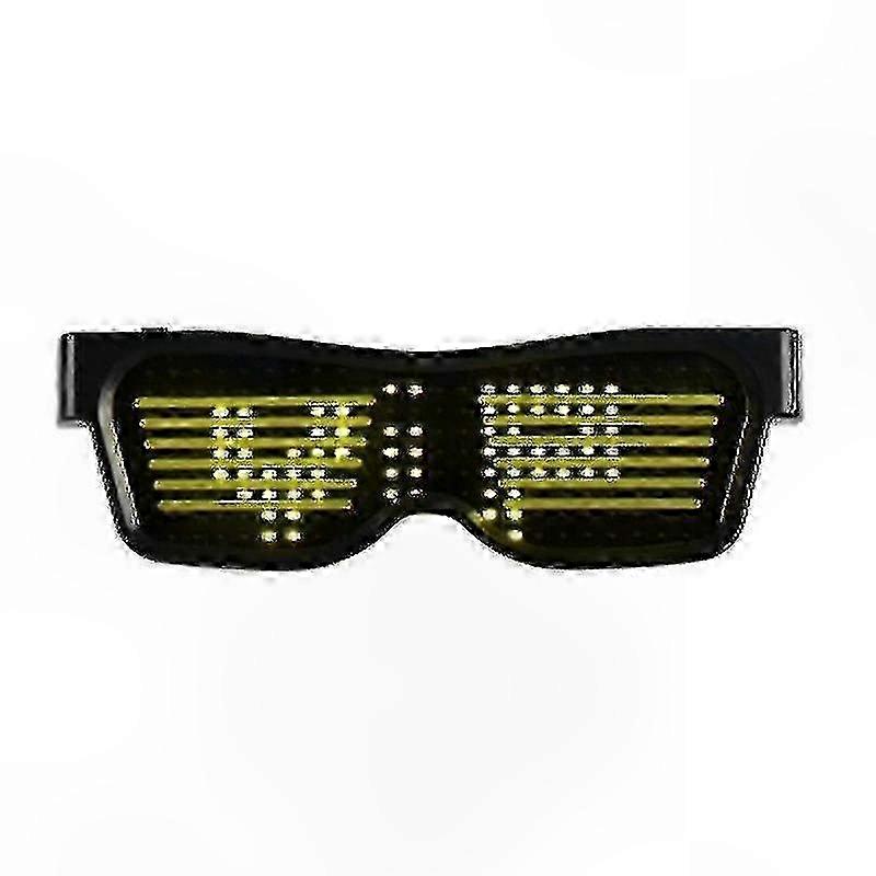 App-Controlled Bluetooth LED Party Glasses with USB Charging, Multi-Language Flashing Lights, and Luminous Shielding
