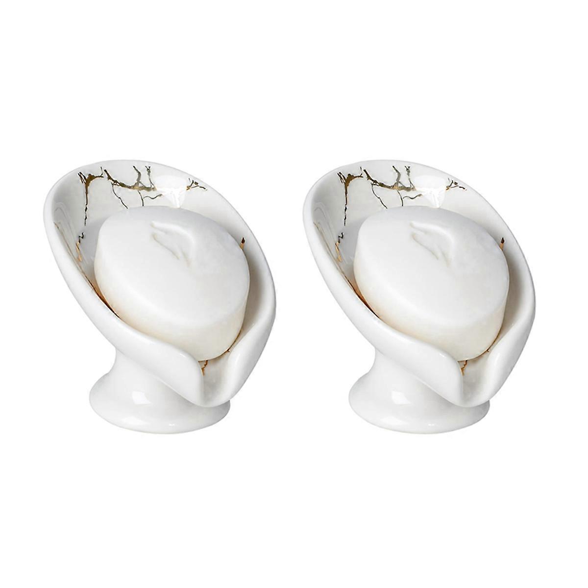 Soap Dish, Ceramic Soap Holder,White