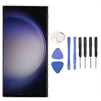Phone Screen Replacement with Frame Support Fingerprint 6.8 Inch Screen Digitizer Assembly for Galaxy S23 Ultra 5G SM S918B EU International Version G