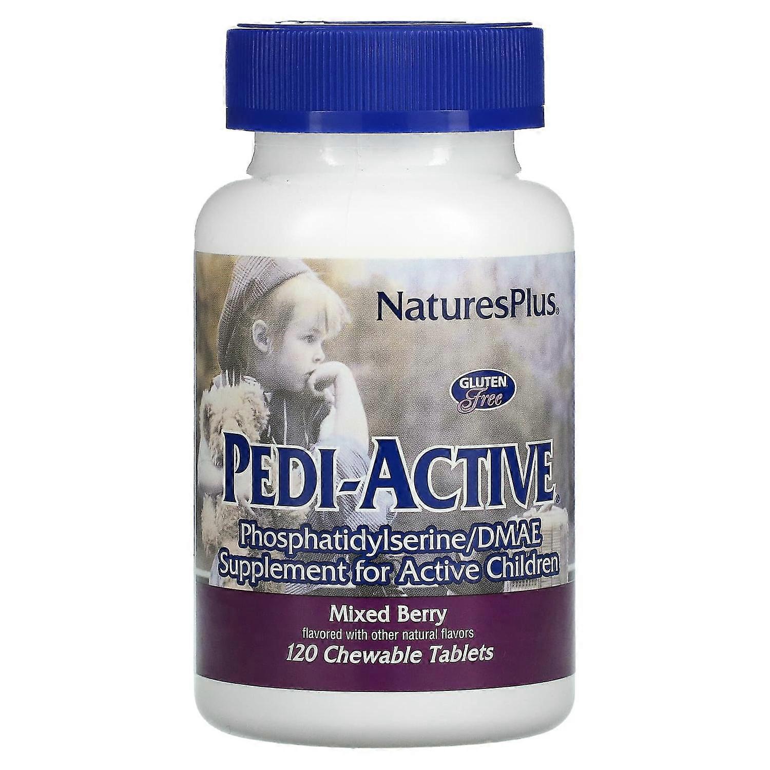 NaturesPlus, Pedi-Active, Supplement for Active Children, Mixed Berry, 120 Chewable Tablets