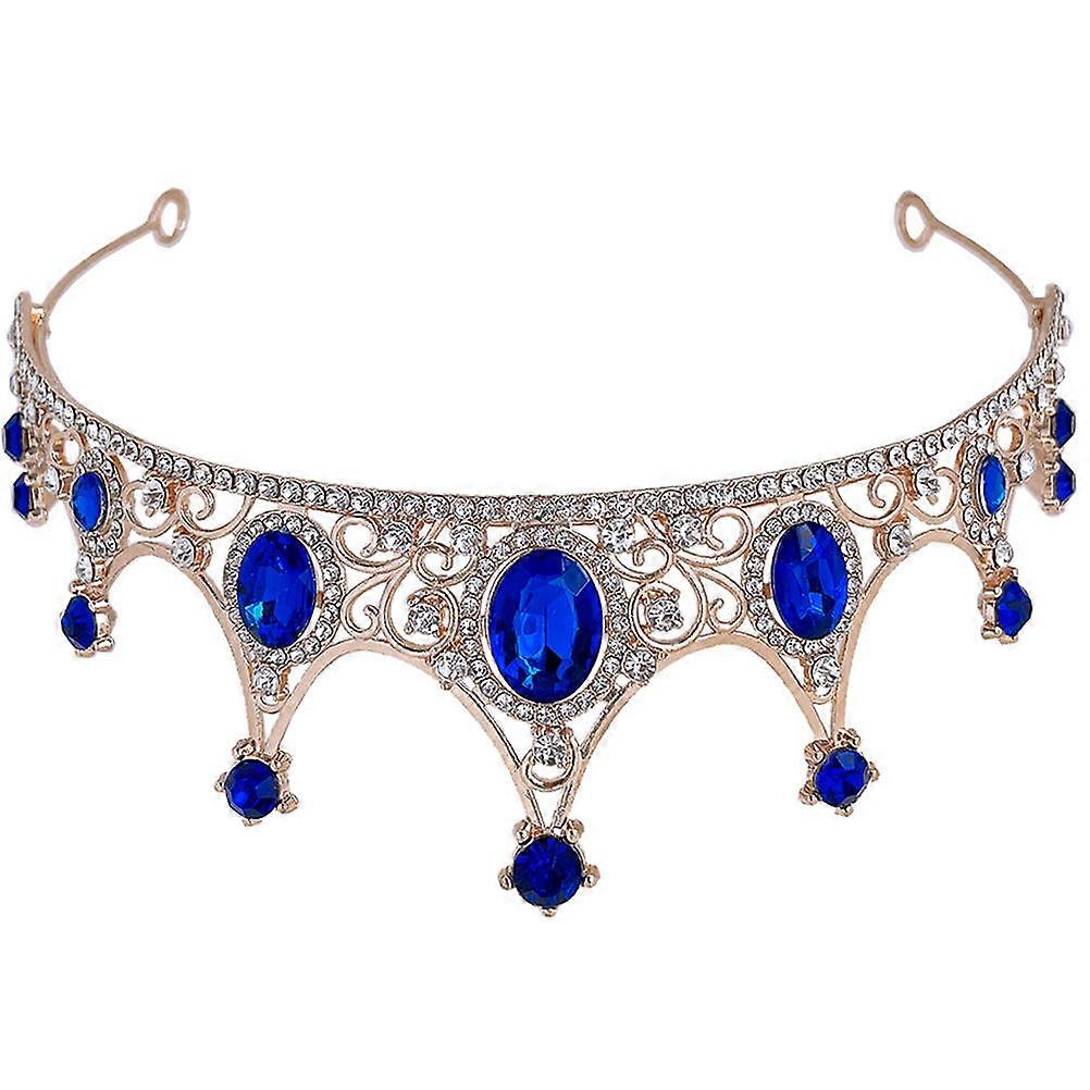 Wedding Tiara for Bride Decoration 4Pcs Rhinestone Dark Set