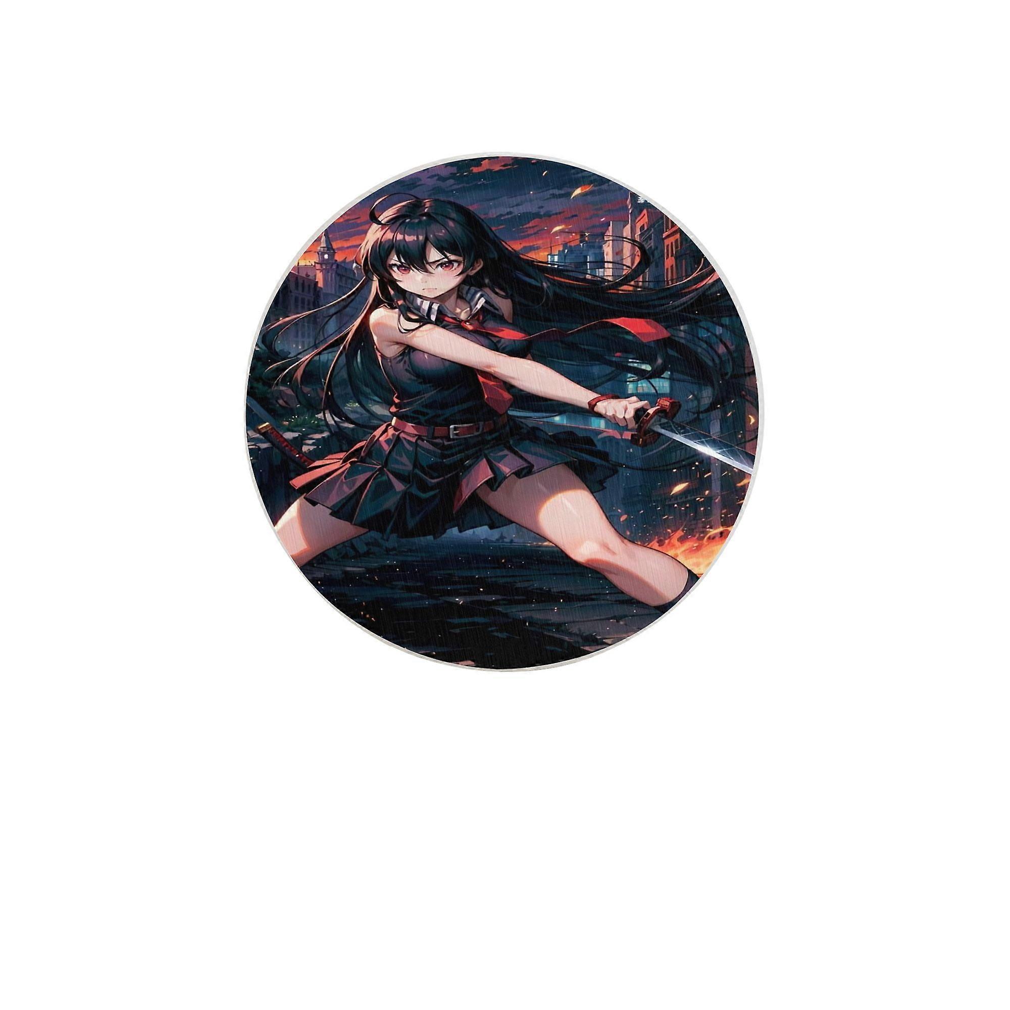 Akame ga KILL Absorbent diatomaceous earth coaster, odorless diatomaceous earth non-slip insulation protects the table top from damage One Size