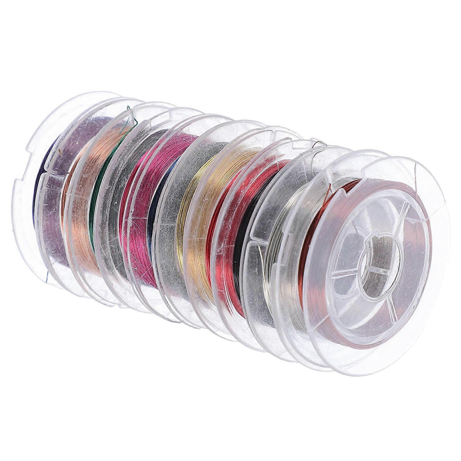 Jewelry Copper Wire Manicure Copper Wire for Nail 10 Rolls Assorted