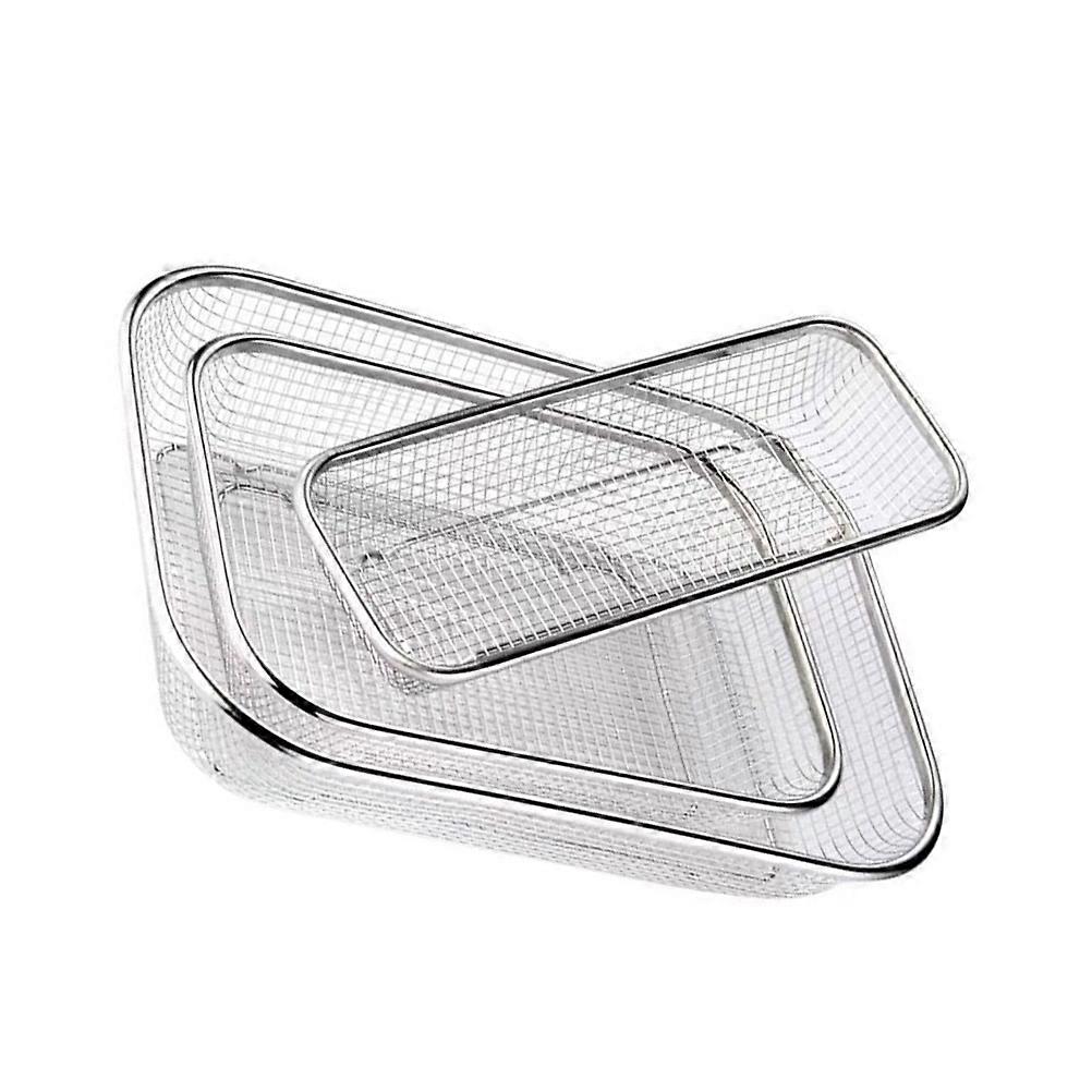 Practical Stainless Steel Storage Baskets for Cutlery 3Pcs Set
