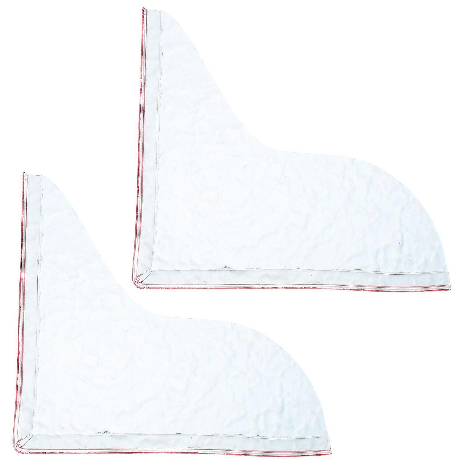 Bath Splash Guard Acrylic Shower Corner Water Barrier 1Pair