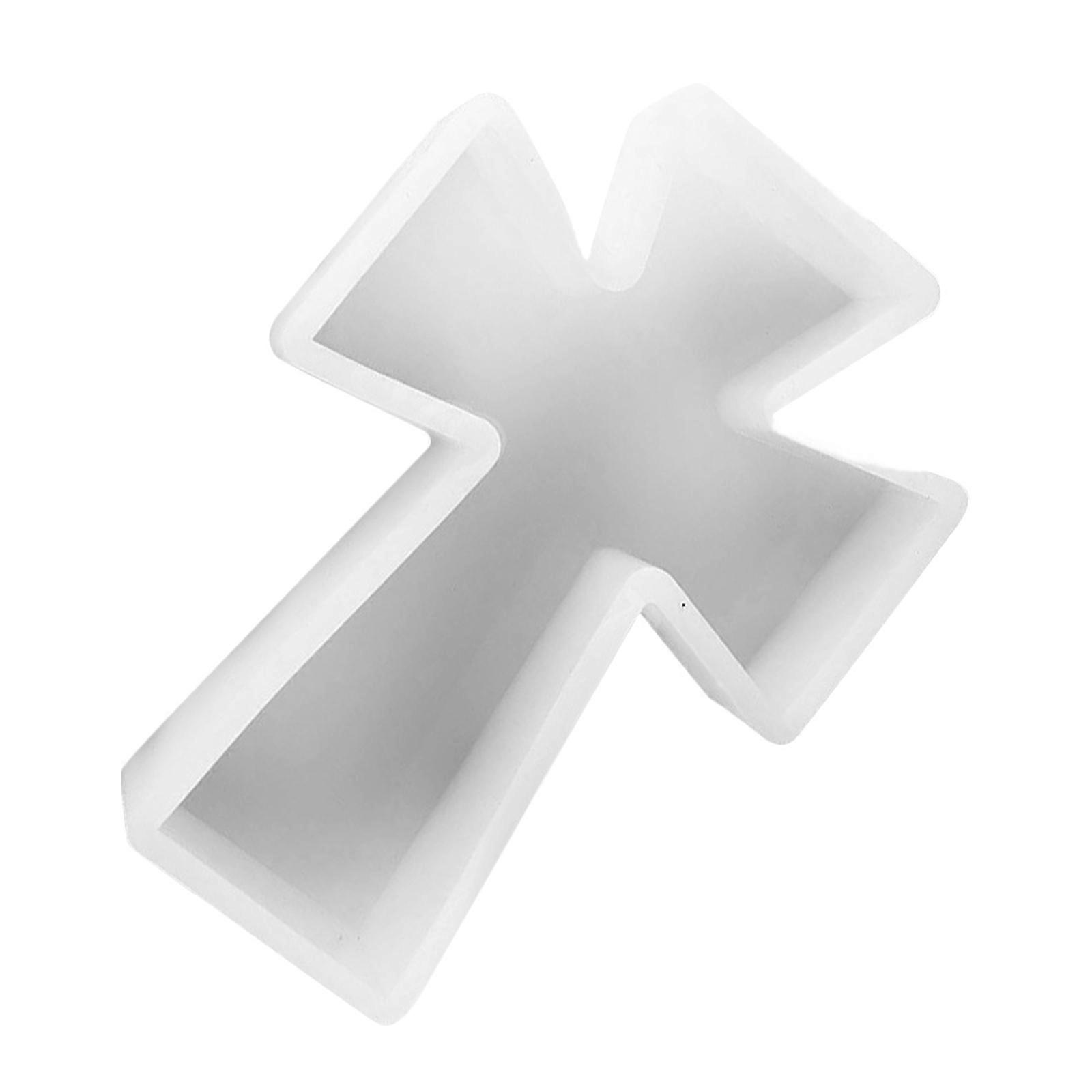 Cross Silicone Mold for Epoxy Resin Casting with Creative Candle Holder Mold 1 Piece