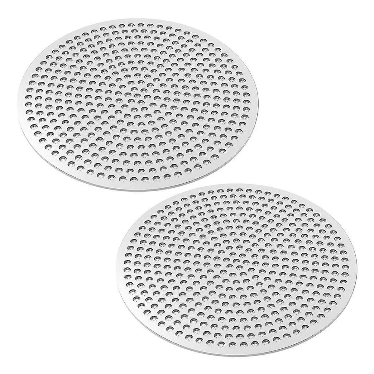 2Pcs Espresso Puck Screen 58mm Stainless Steel Espresso Filter Screen Reusable Coffee Filter for Home Office Cafe
