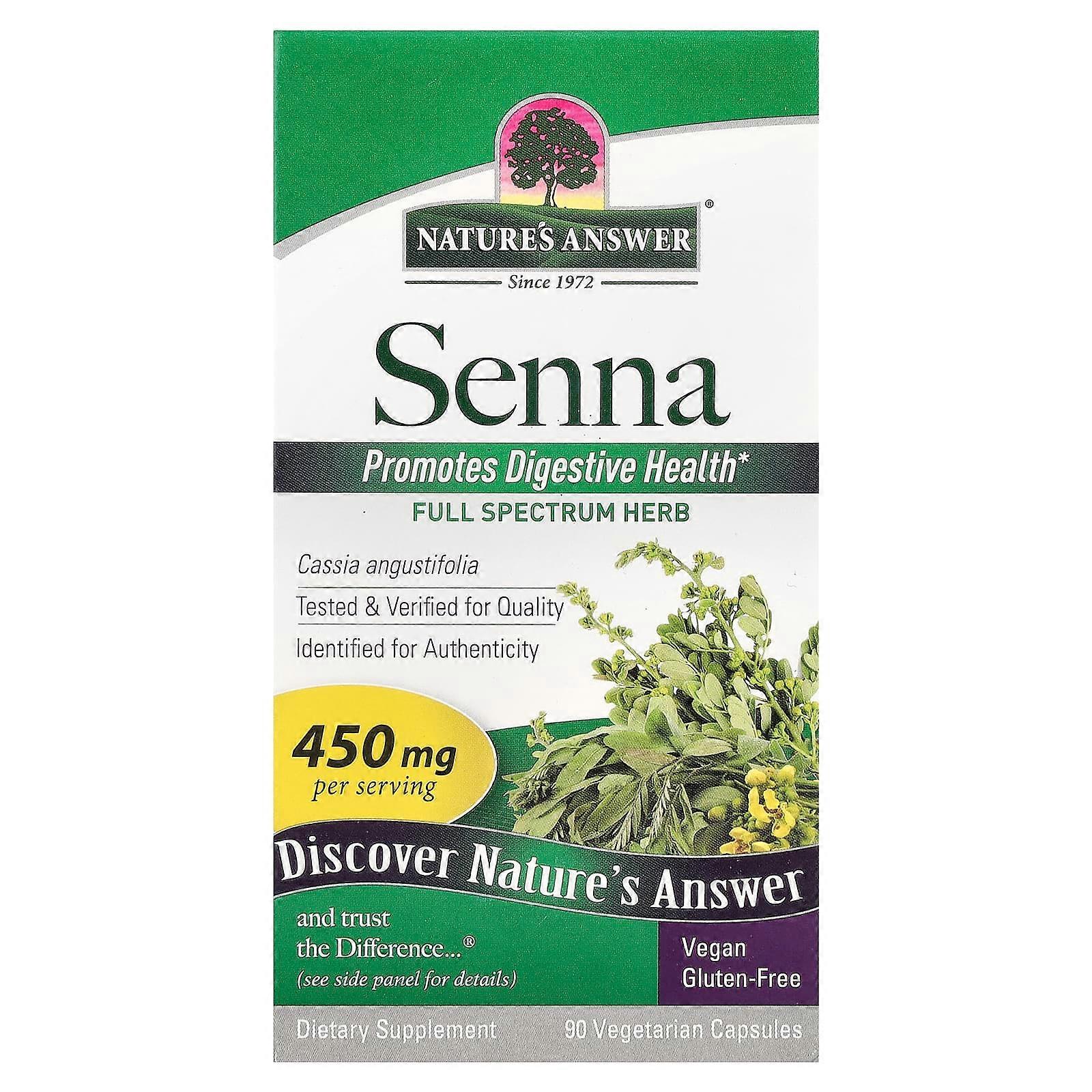 Senna, 450 mg, 90 Vegetarian Capsules
