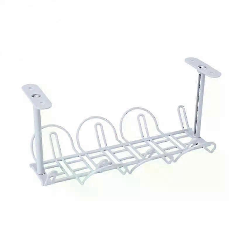 Wire Basket Shelf Under Table Storage Rack Wire Desk Cable Under Management Tray Cord Organizer Rack Wire Cable Shelf Basket