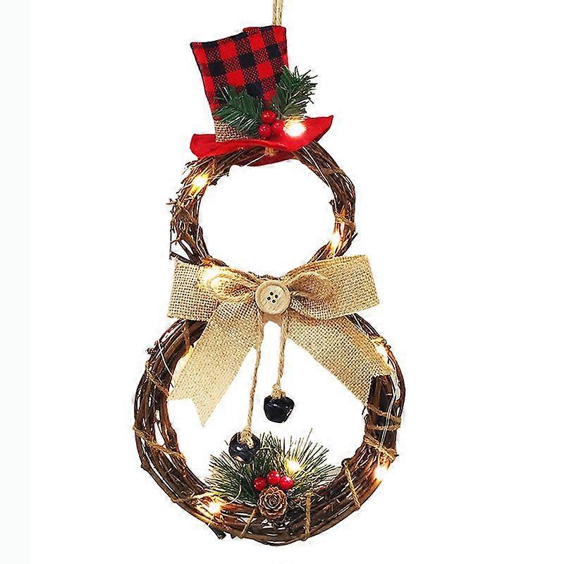 クリスマスリースハンギングオーナメントクリスマス雪だるまリースオーナメント