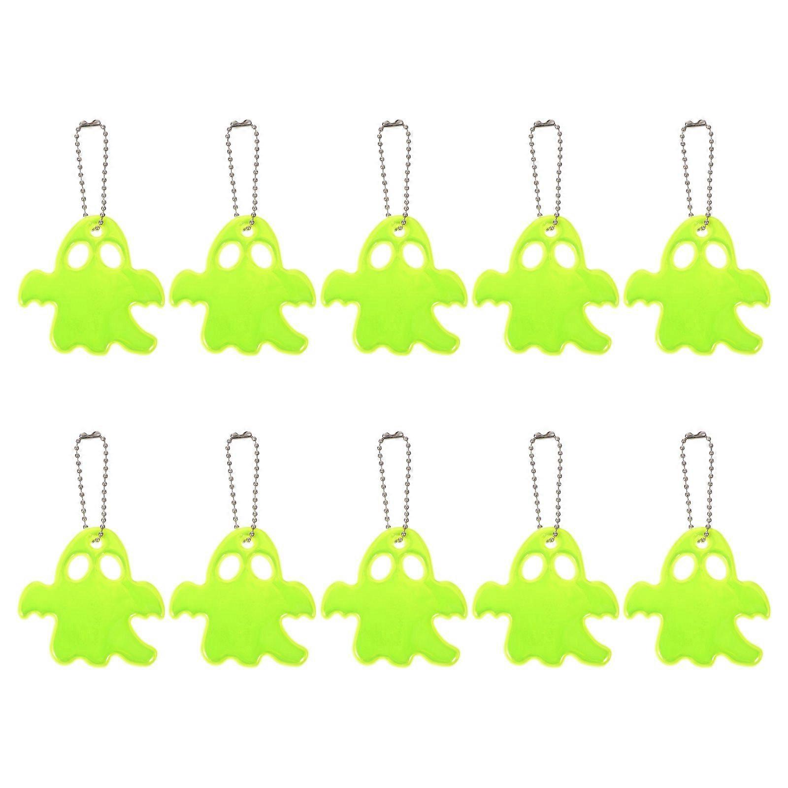 10pcs Reflect Light Pendants Ghost Shaped Pendants Backpack Mobile Phone Pendants