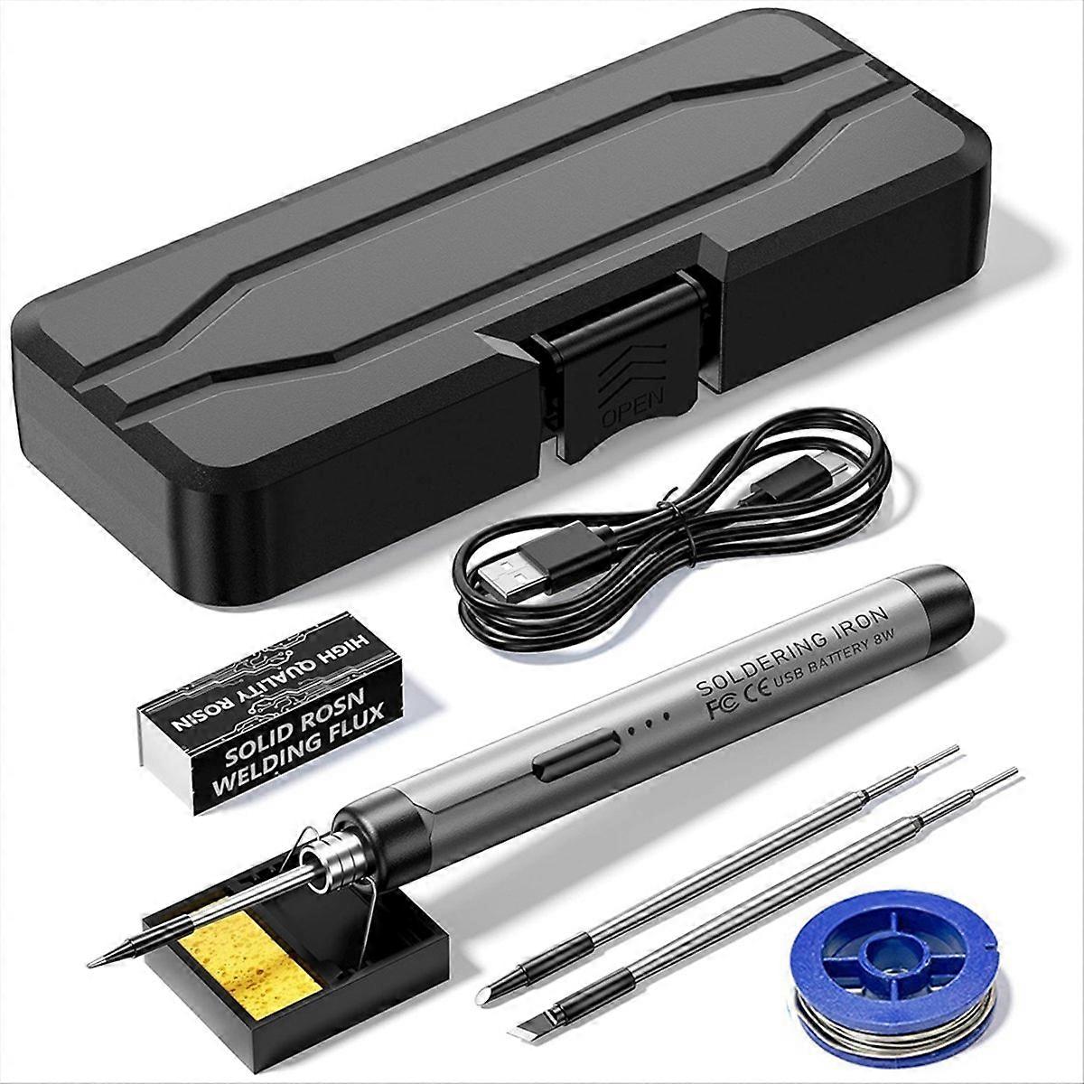 Temperature Adjustable Electric Repair Welding Iron Tool gray