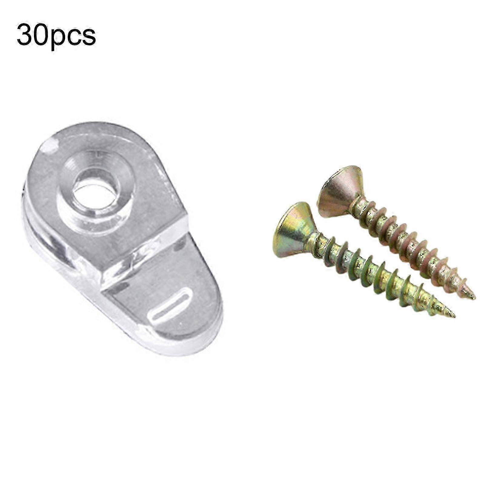 30pcs Clear Mirror Holding Clamps - Durable & Practical for Bathroom Installation