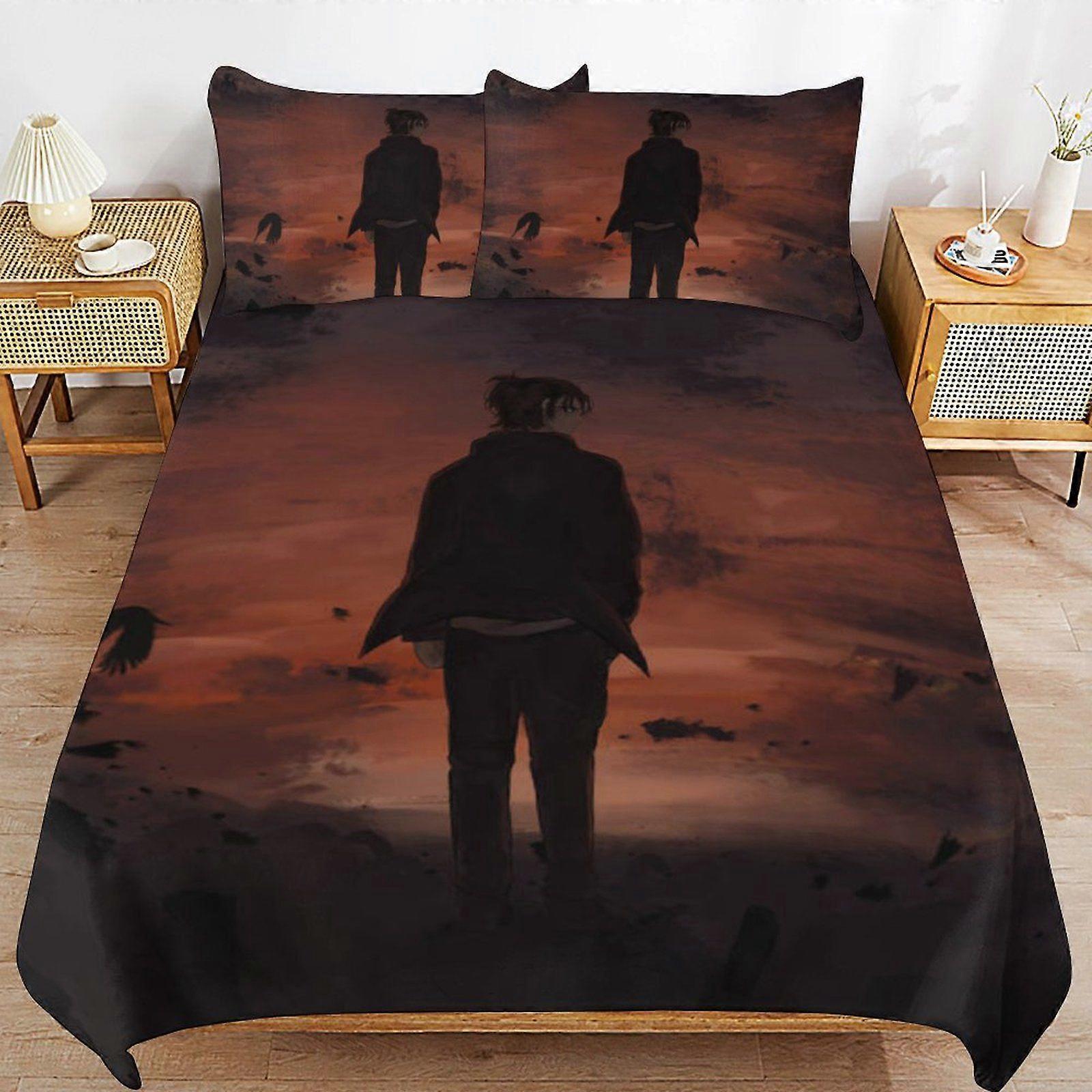 r131  Attack on Titan Soft Touch Comfort Fit Easy Zip Bedding Solution Machine Washable Duvet Cover Sets Option s131