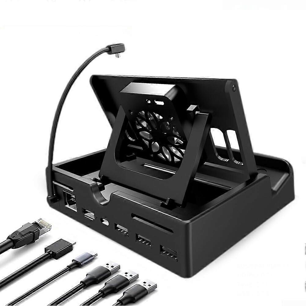 Adjustable Docking Station for Switch With BuiltIn Cooling Fan and USB 3.0 Hub