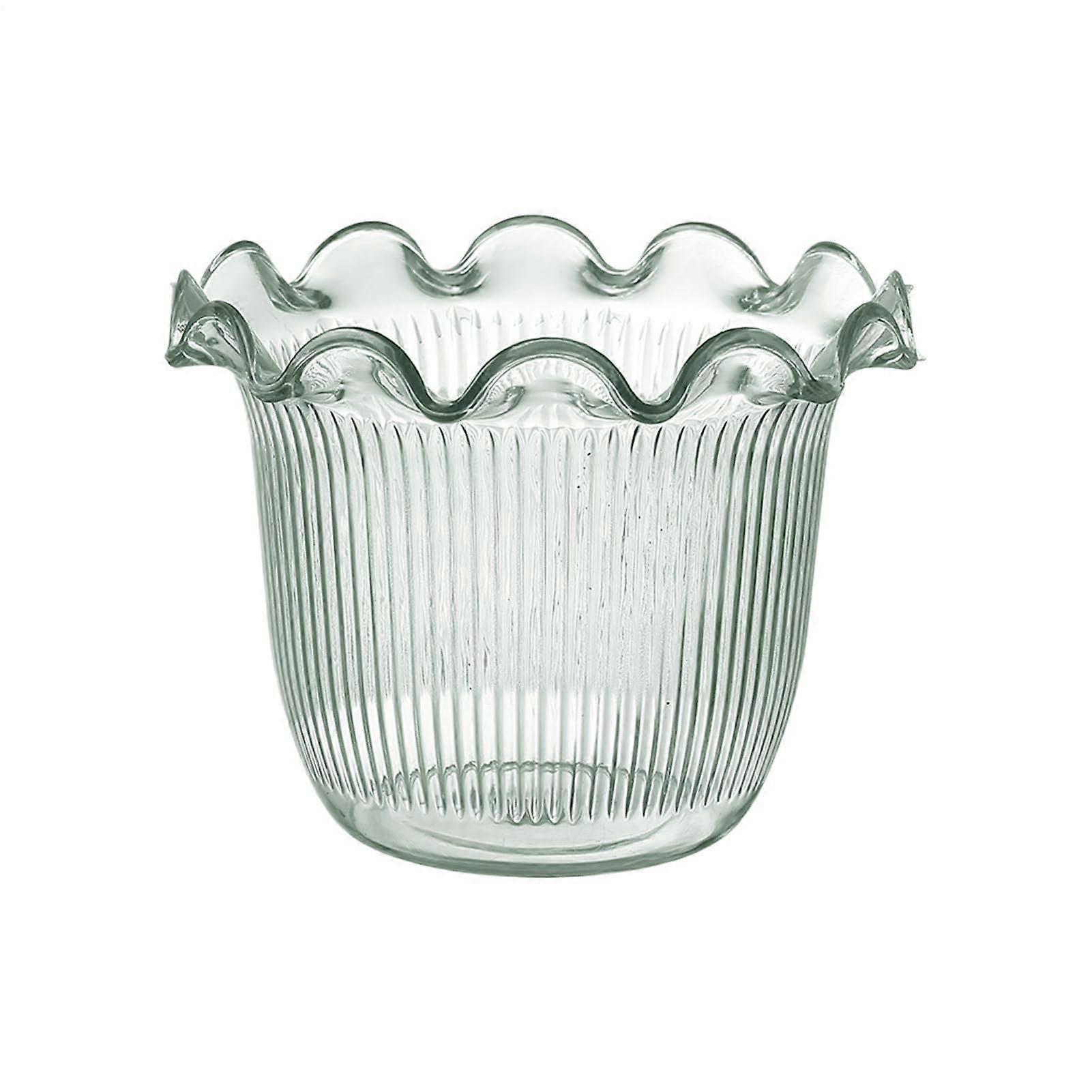 Clear Vase Hydroponic Plant Planter 8x10x13 Cm Green Transparent Glass Stable Base Photo Backdrop Hotel Lobby Bookshelf