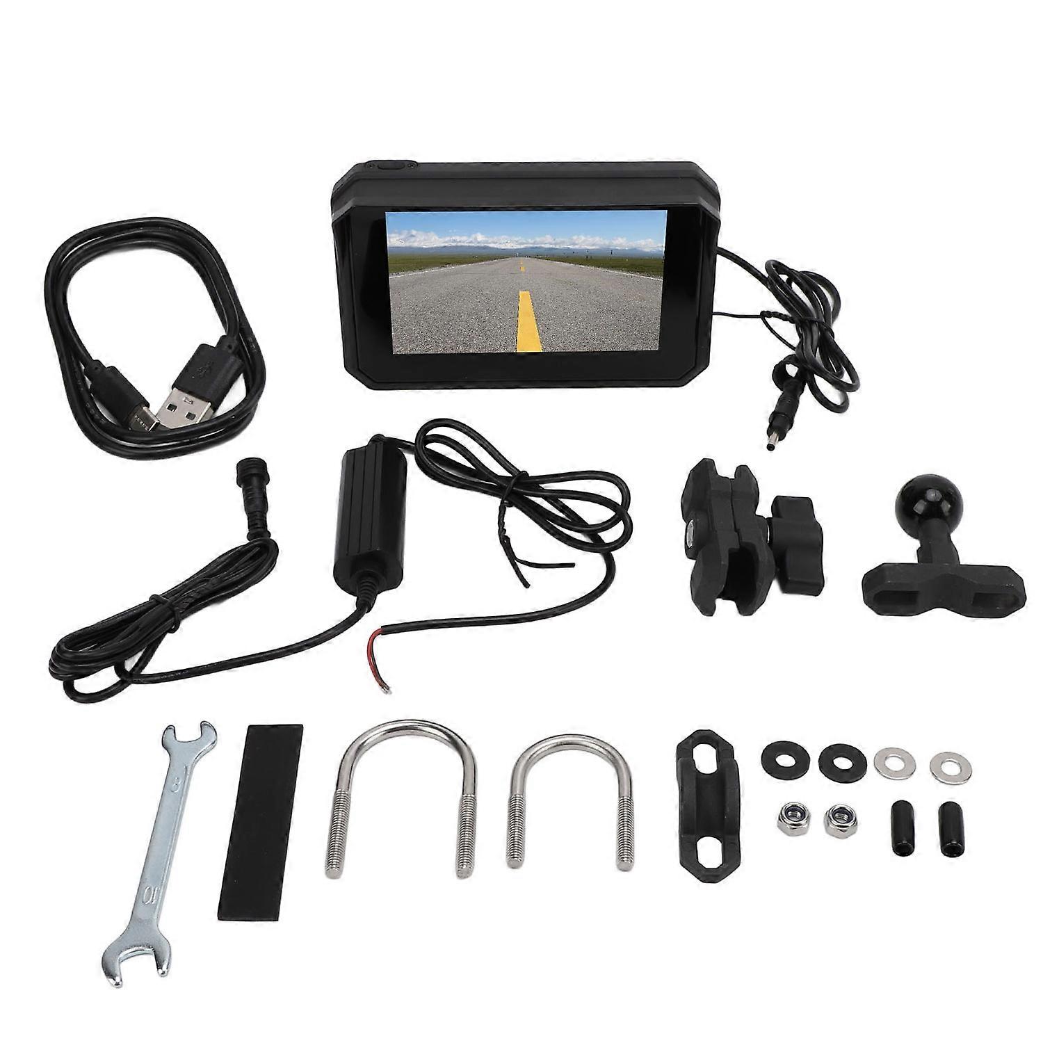 Motorcycle GPS Navigation 5in Waterproof HD Display Convenient Use WiFi Touch Screen GPS Navigation 