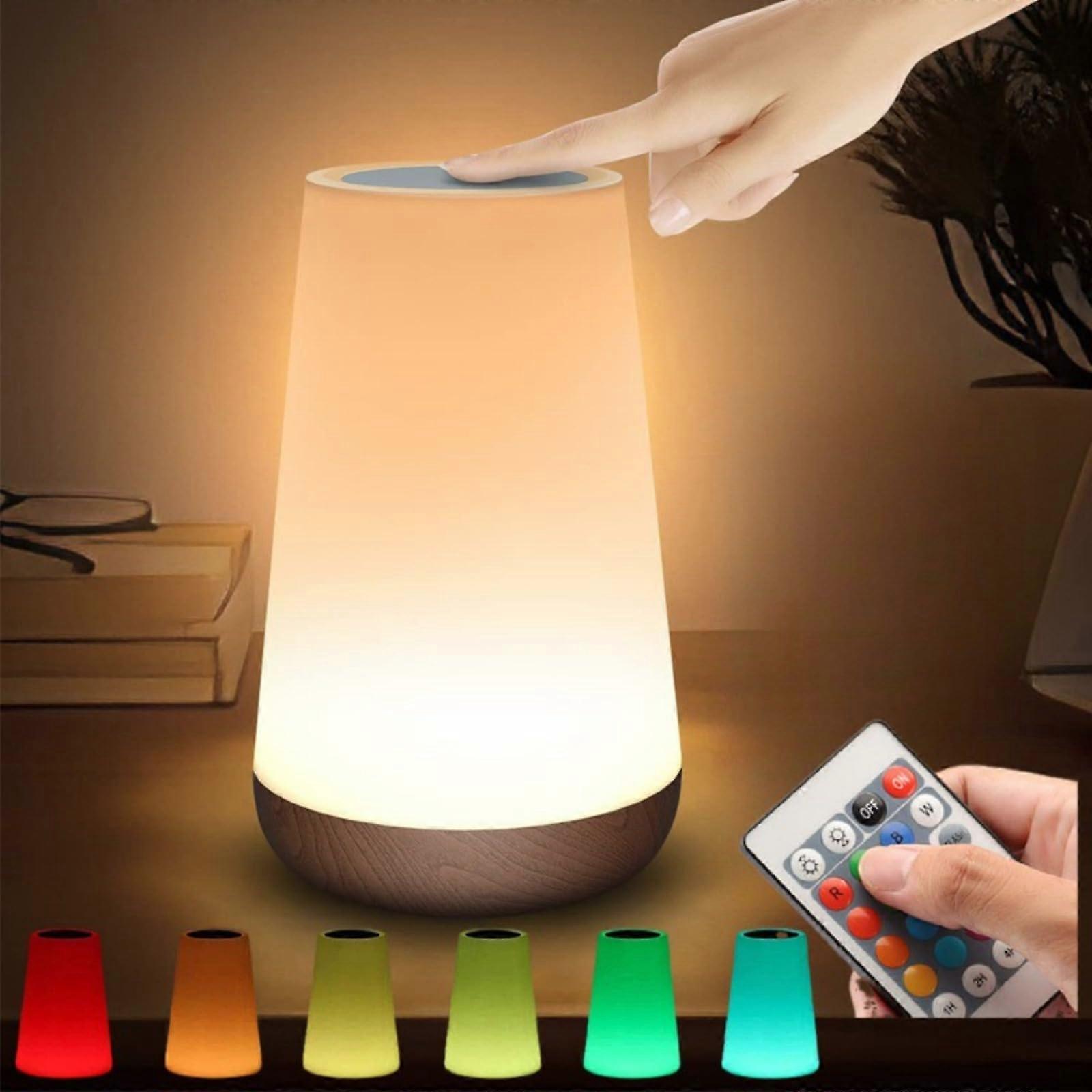 Dimmable Night Light LED Touch Lamp With 13 RGB Colours, 5 Brightness Levels, 4 Modes, Timer Memory Function