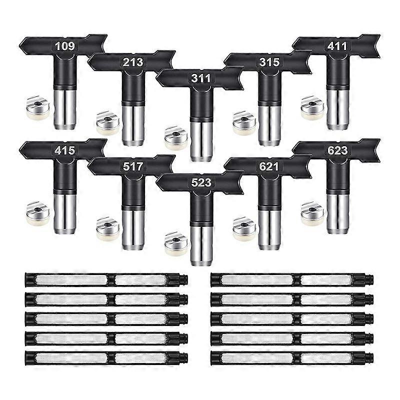 10Pcs Airless Paint Sprayer Nozzle Tip and Filter Tip Paint