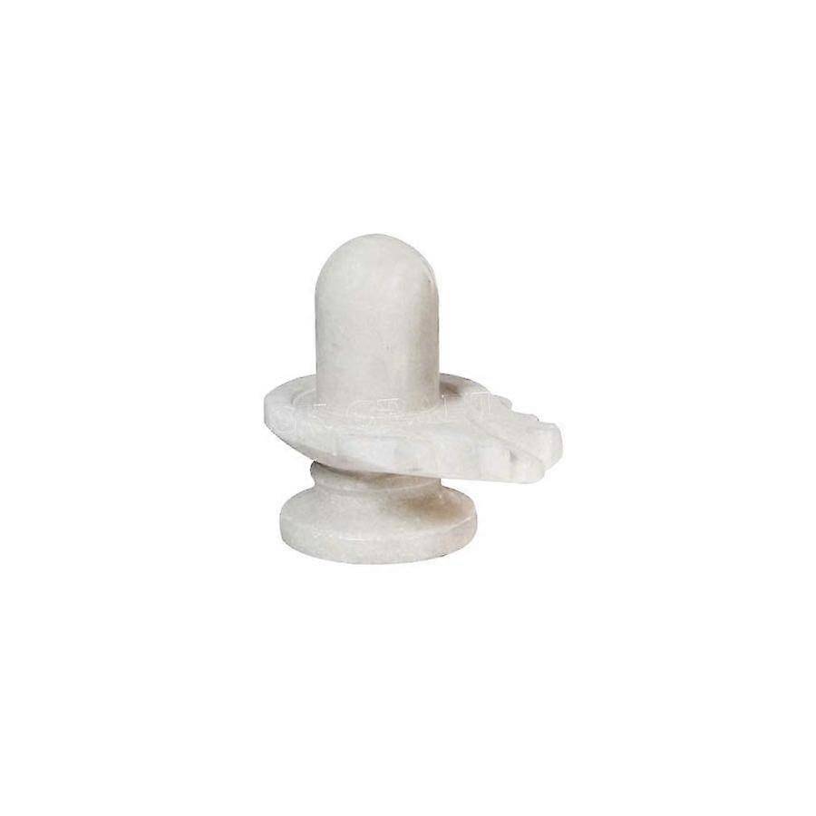Статуэтка Шива Лингам Пуджа из Мрамора (5x5x3 см), Marble Lingam Puja Murti Shivling Idol Lord Shiva,  SK Craft