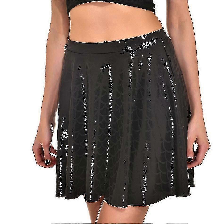 Mermaid Skirts Sparkly Flared Pleated Mini Skirt