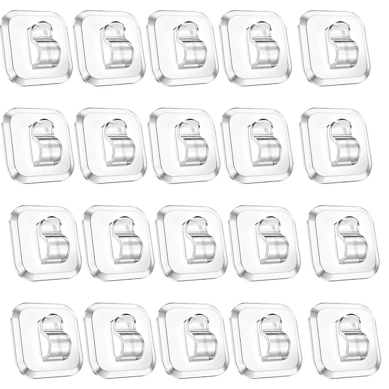 Clear Plastic Light Clamps Secure Holiday Lights Without Visible Mounting Multicolor