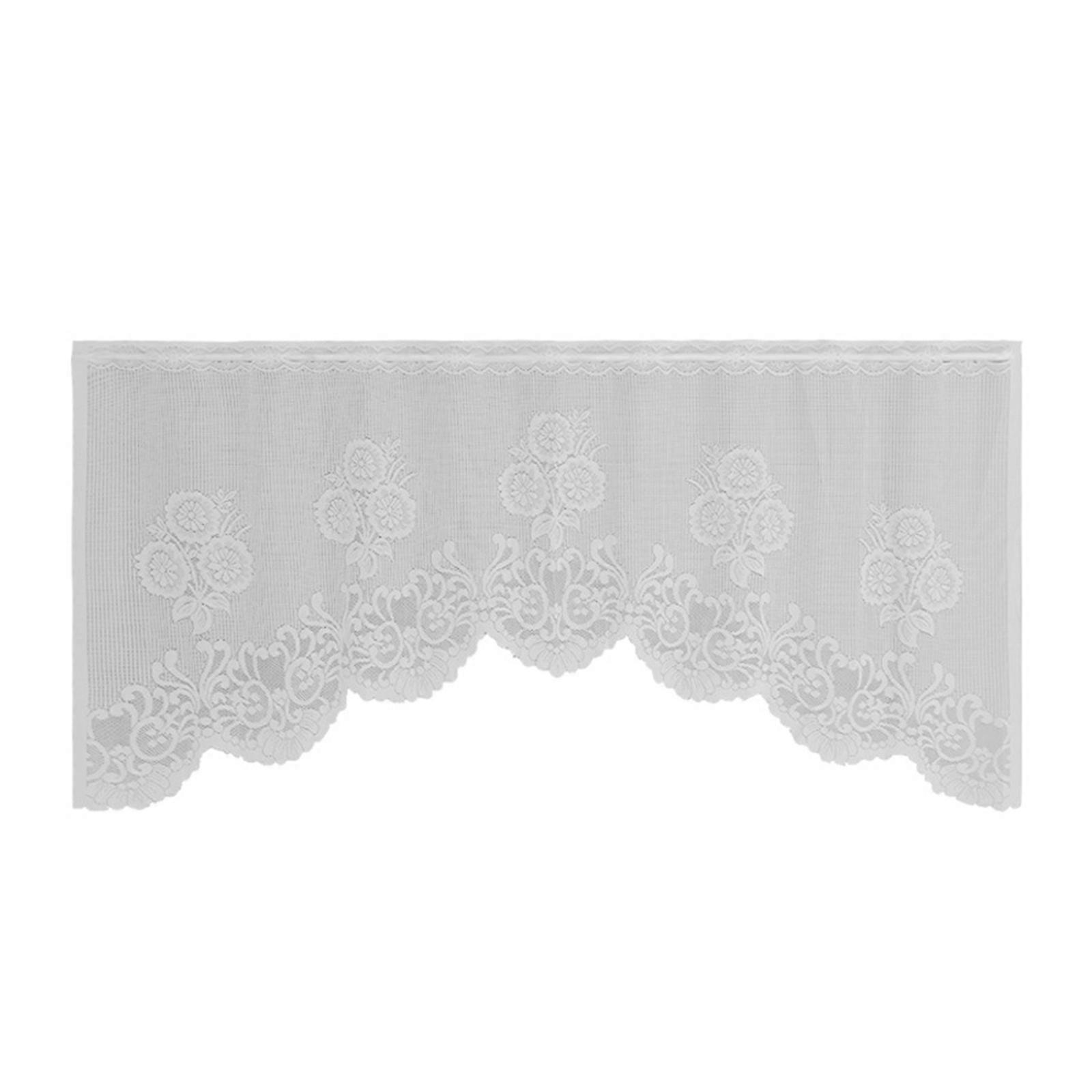 Breathable Sheer Lace Curtain Panel for Kitchen Window Gentle Sunlight Diffusions Effortlessly Setups Solution Multicolor