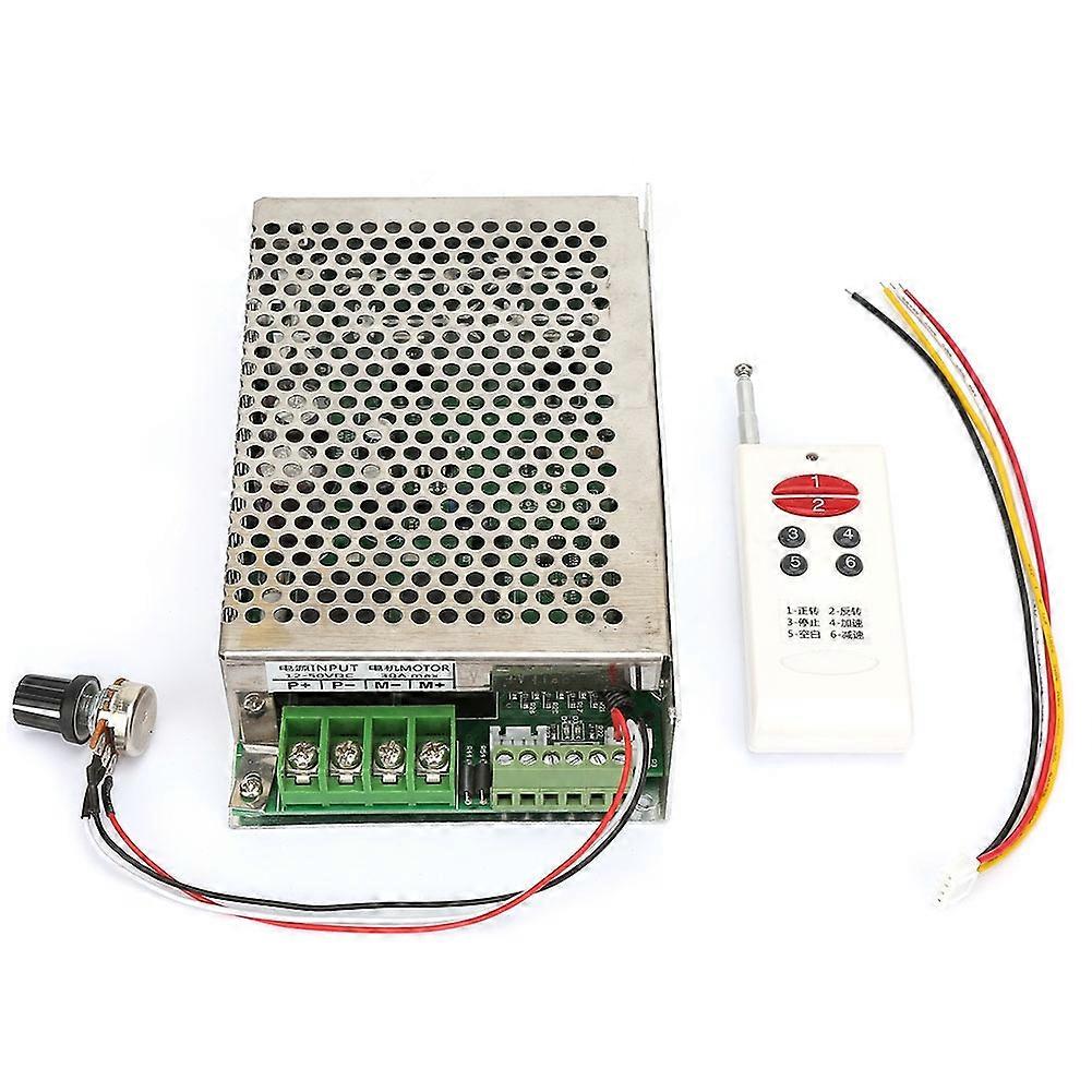 Wireless Remote Control DC Motor Governor Speed Controller 12V/24V/30V 30A Forward and Reverse