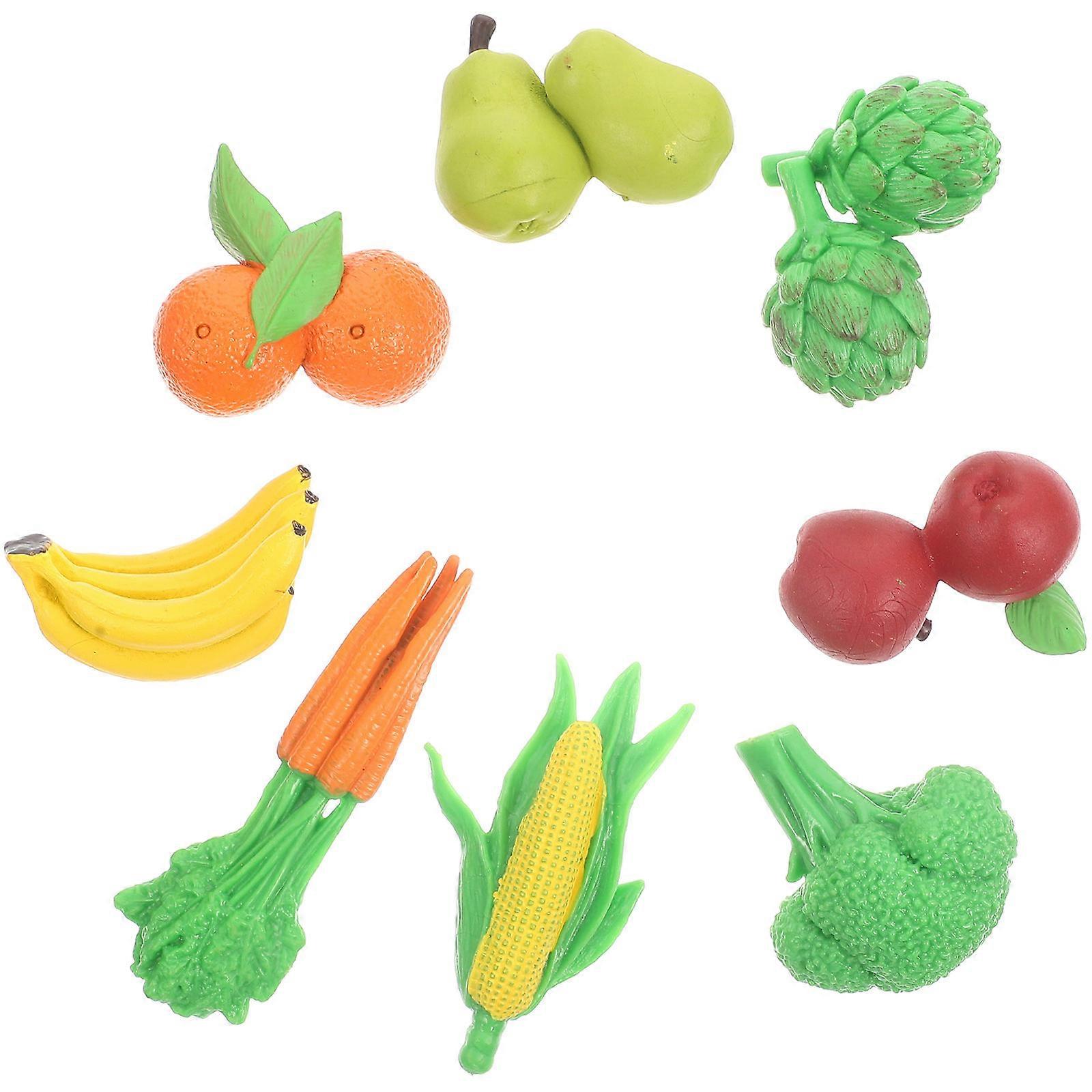 Realistic Vegetable Models Set Photo Prop Educational Toy Pvc Assorted Color 1 Set
