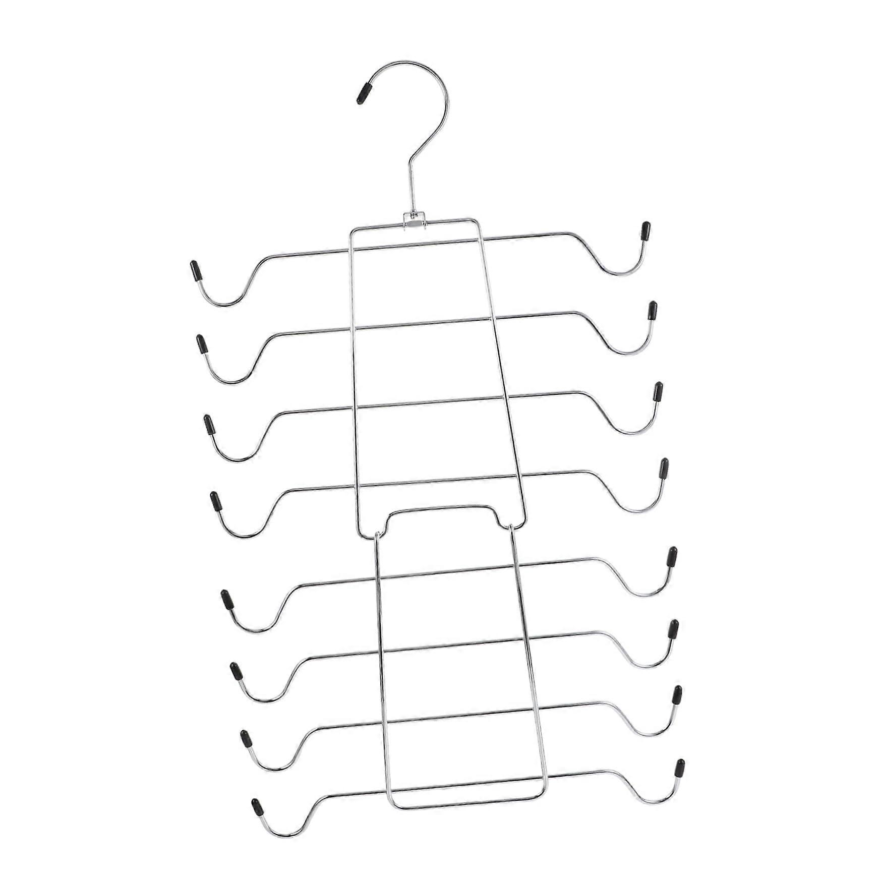 Bra Hanger Closet Organizer with Multiple Layers, Foldable Underwear and Sock Storage Rack, Black