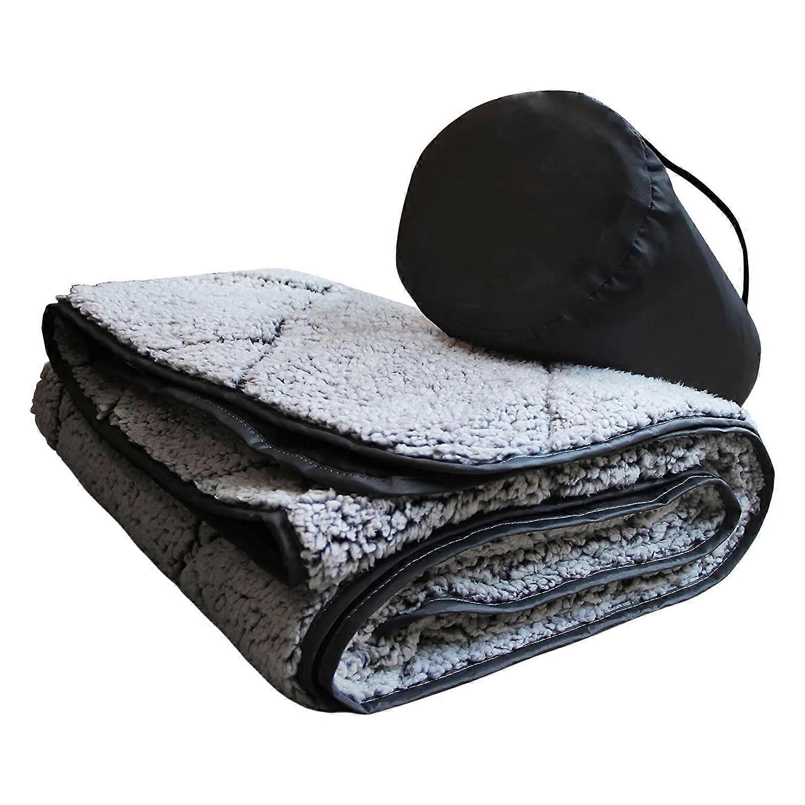 Waterproof Outdoor Blanket with Fleece Lining, Soft Moistureproof Folding Mat for Camping, Portable Travel Size, Easy Use