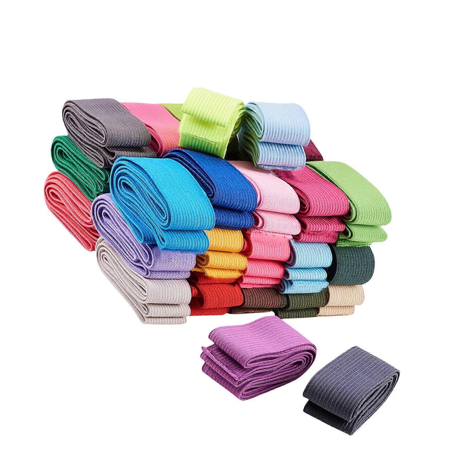Pack Of 20 Elastic Bands 25mm Wide In Assorted Colors For Creative DIY And Sewing Projects Multicolor
