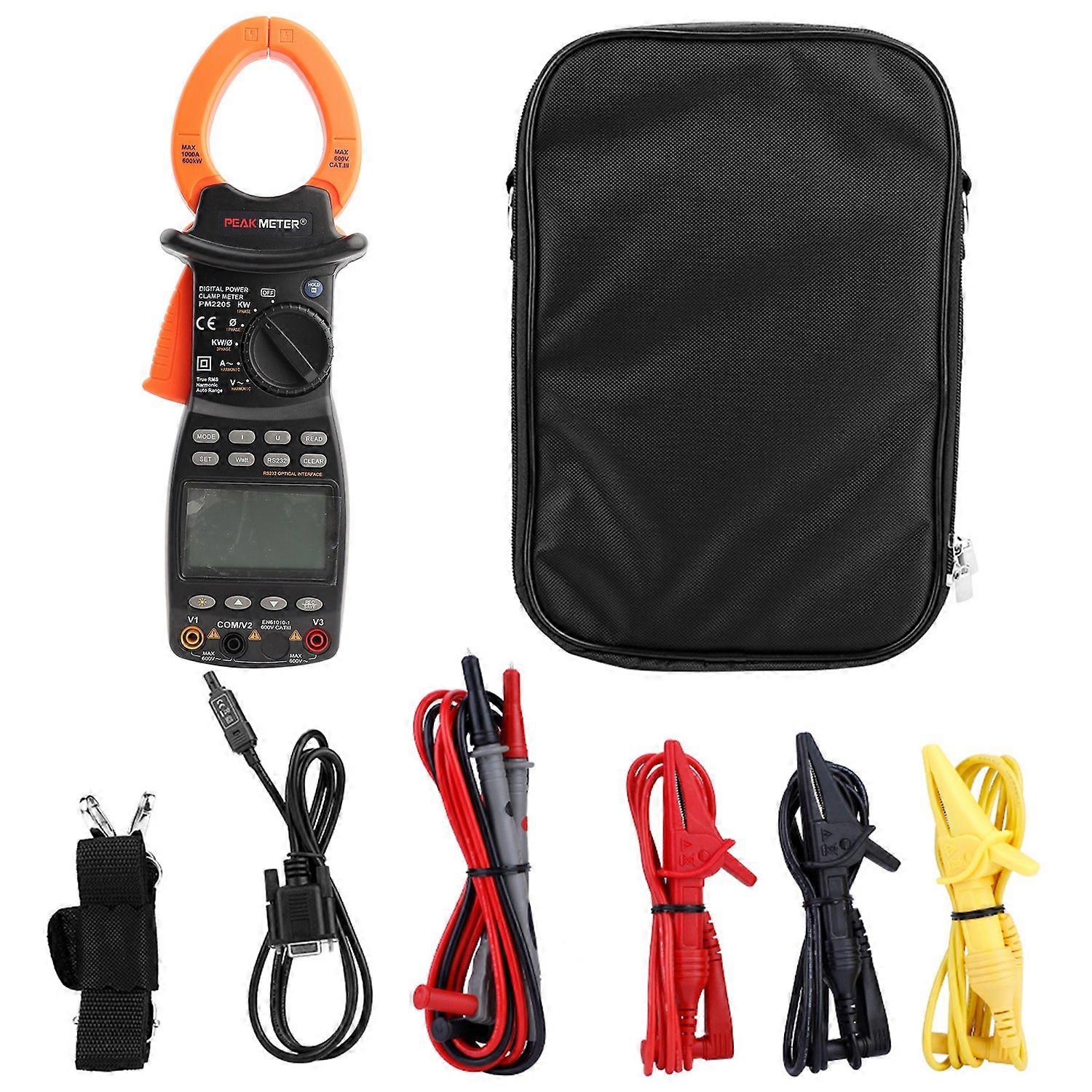 PEAKMETER MS2205 Threephase Clamp Meter Multifunction Harmonic Power Tester