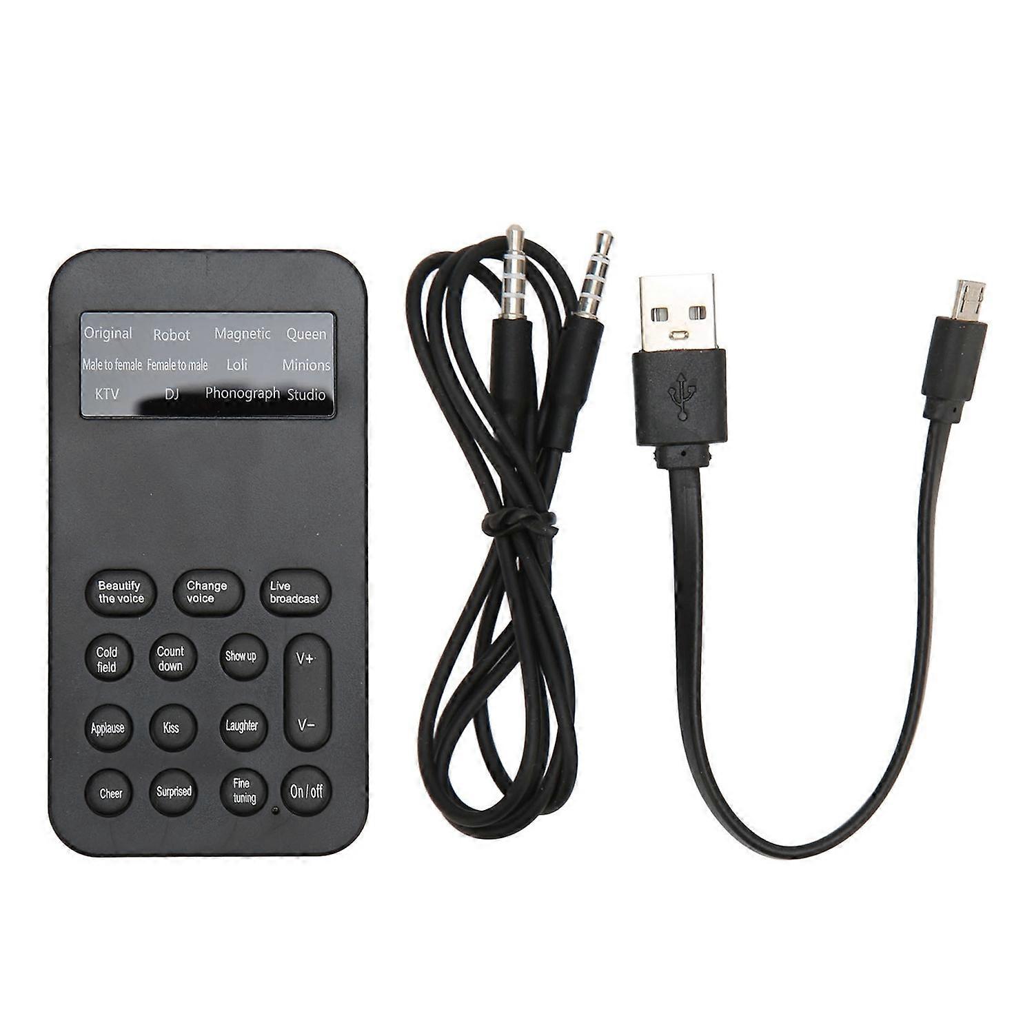 Voice Changer Handheld Voice Changer Device 8 Sound Effects Machine for Phone Calling Gaming