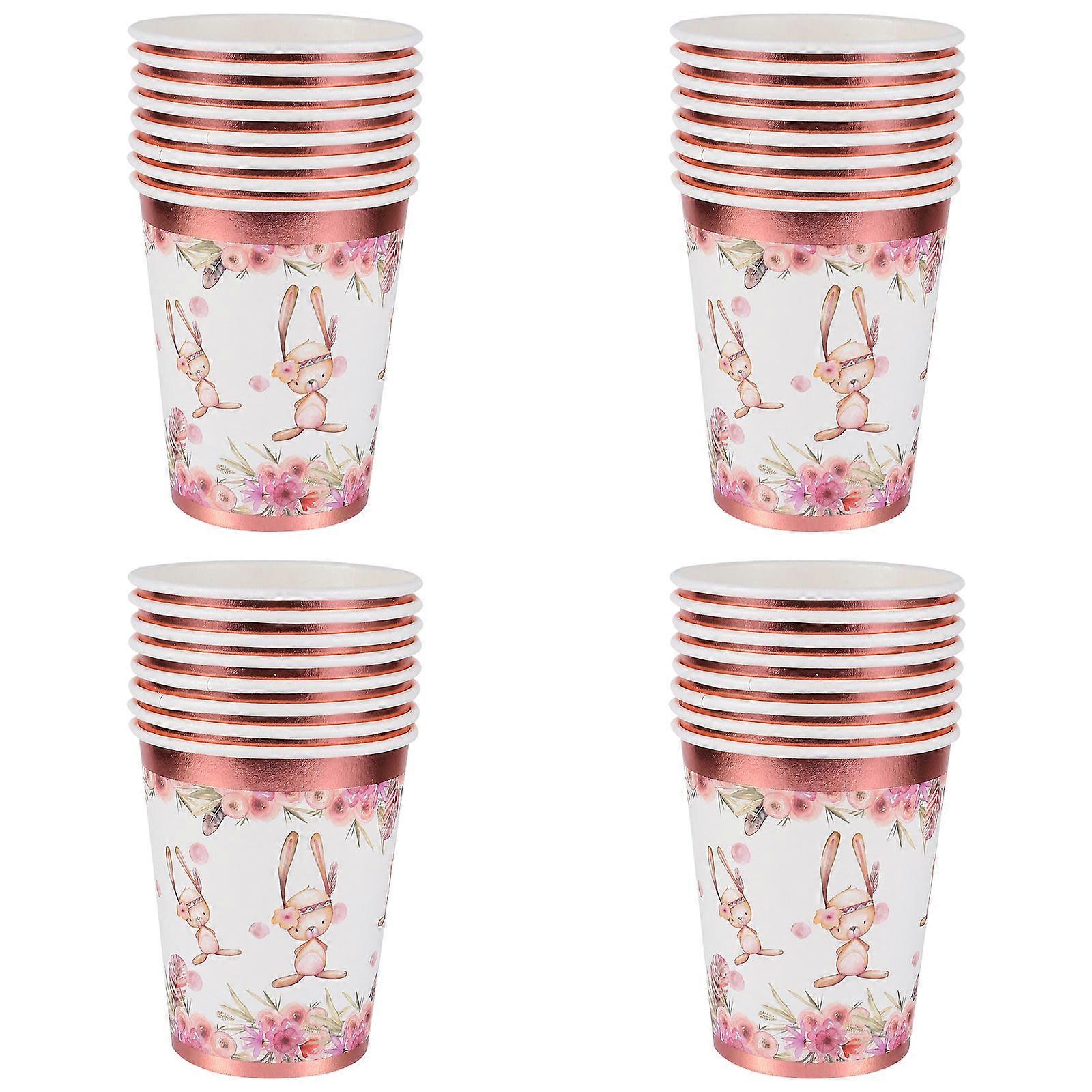 Party Beverage Cups Bronzing Paper for Easter 4Set