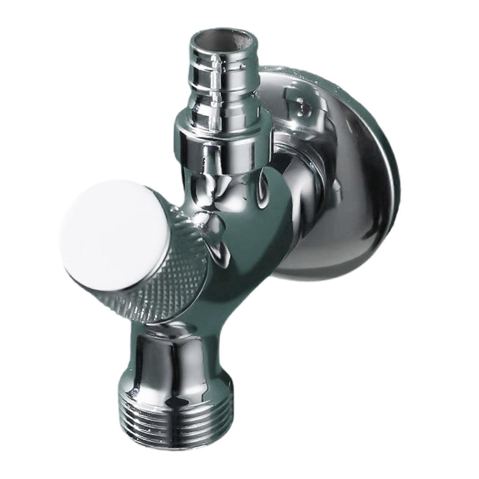 1 Input 2 Output Brass Angle Valves Corrosion Resistant Brass Double Outlet Valves for Home & Industrial Plumbing Connection Multicolor