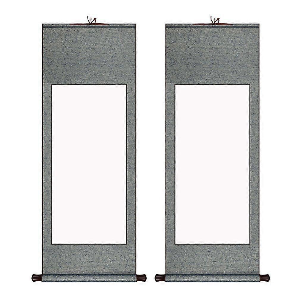 2pcs Chinese Calligraphy Paper Blank Hanging Scroll Papers Drawing Scroll Papers