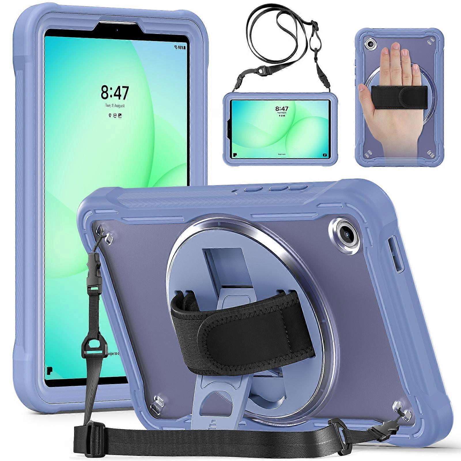 Capa de Tablet Híbrida Resistente com Alça de Mão e Alça