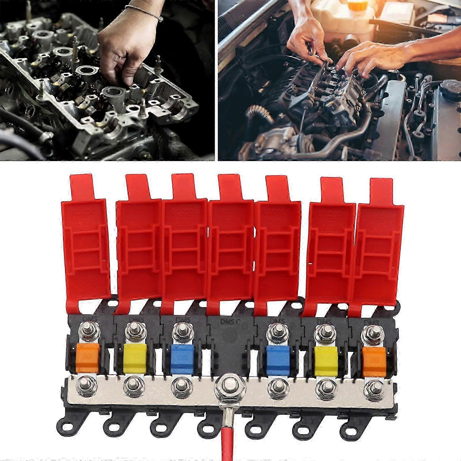 Upgraded Fuses Block Single Circuit High Temperature Resistance Strong Silicone Rubber Cap Automotive Fuses Holder Multicolor