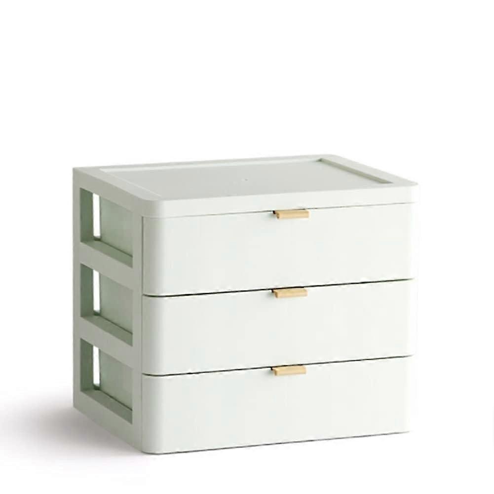 Drawer Makeup Organizer Box with Plastic Desk Storage for Cosmetics, Office Supplies and Documents