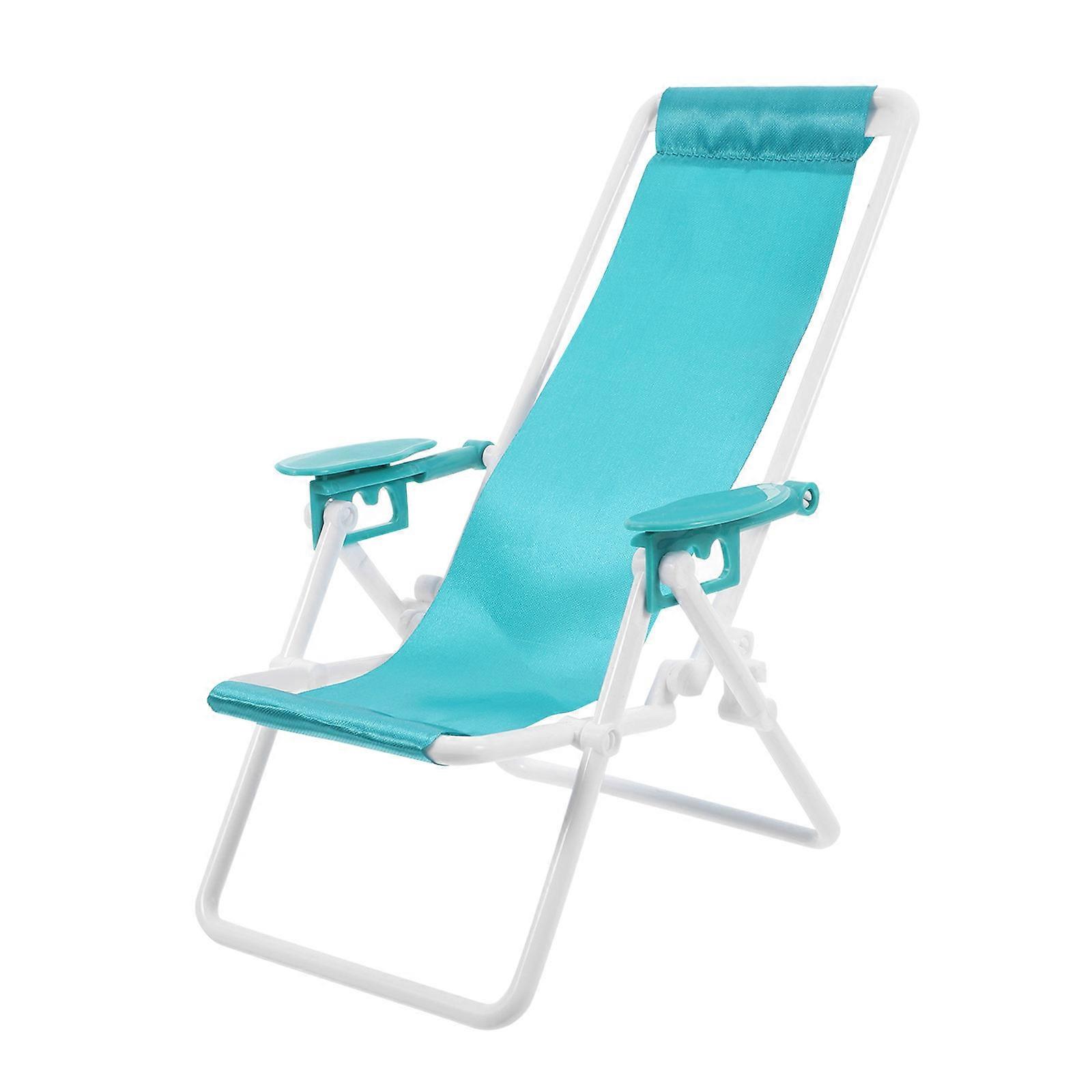 Miniature Beach Chair Prop for Playing Foldable Plastic Seating