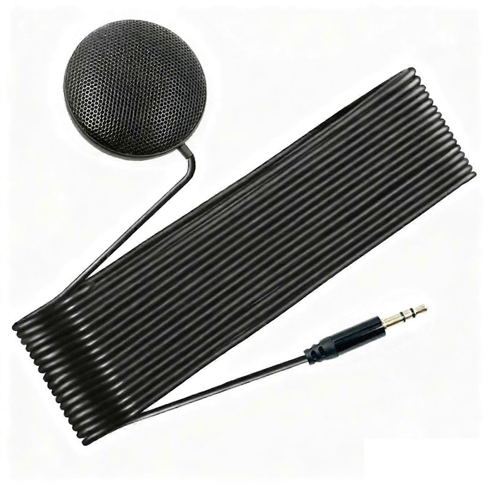 Desktop Round Omnidirectional Pickup Microphone intelligent LED Light 3.5mm/USB for Online Meeting Conference Recording Multicolor