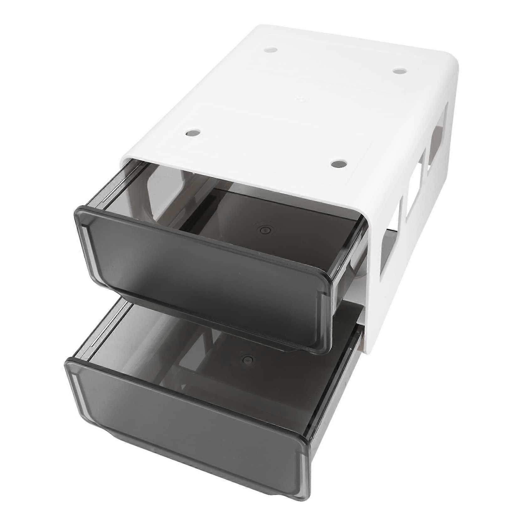 Under Desk Drawer Organizer with Double Hidden Storage for Office Dorm Kitchen Classroom Black