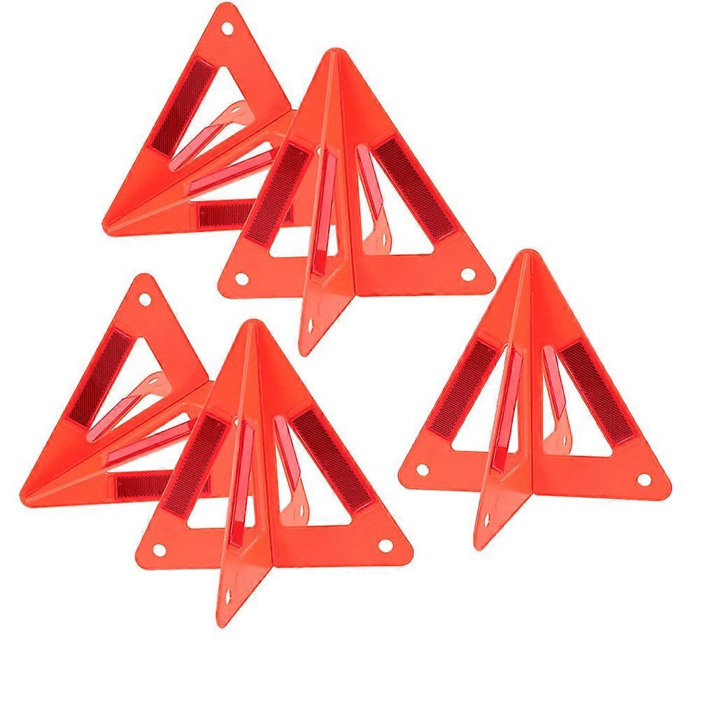 Reflective Car Warning Triangle Sign for Road Safety 5Pcs Emergency Triangles