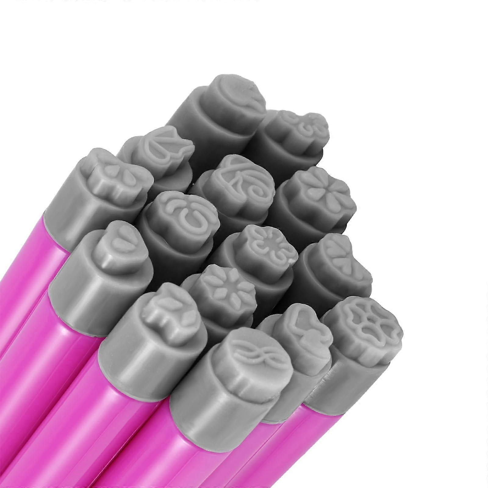 15 Piece Nail Art Stamp Pen Set with Flower and Butterfly Patterns, SalonQuality Stamping Kit for DIY Manicures