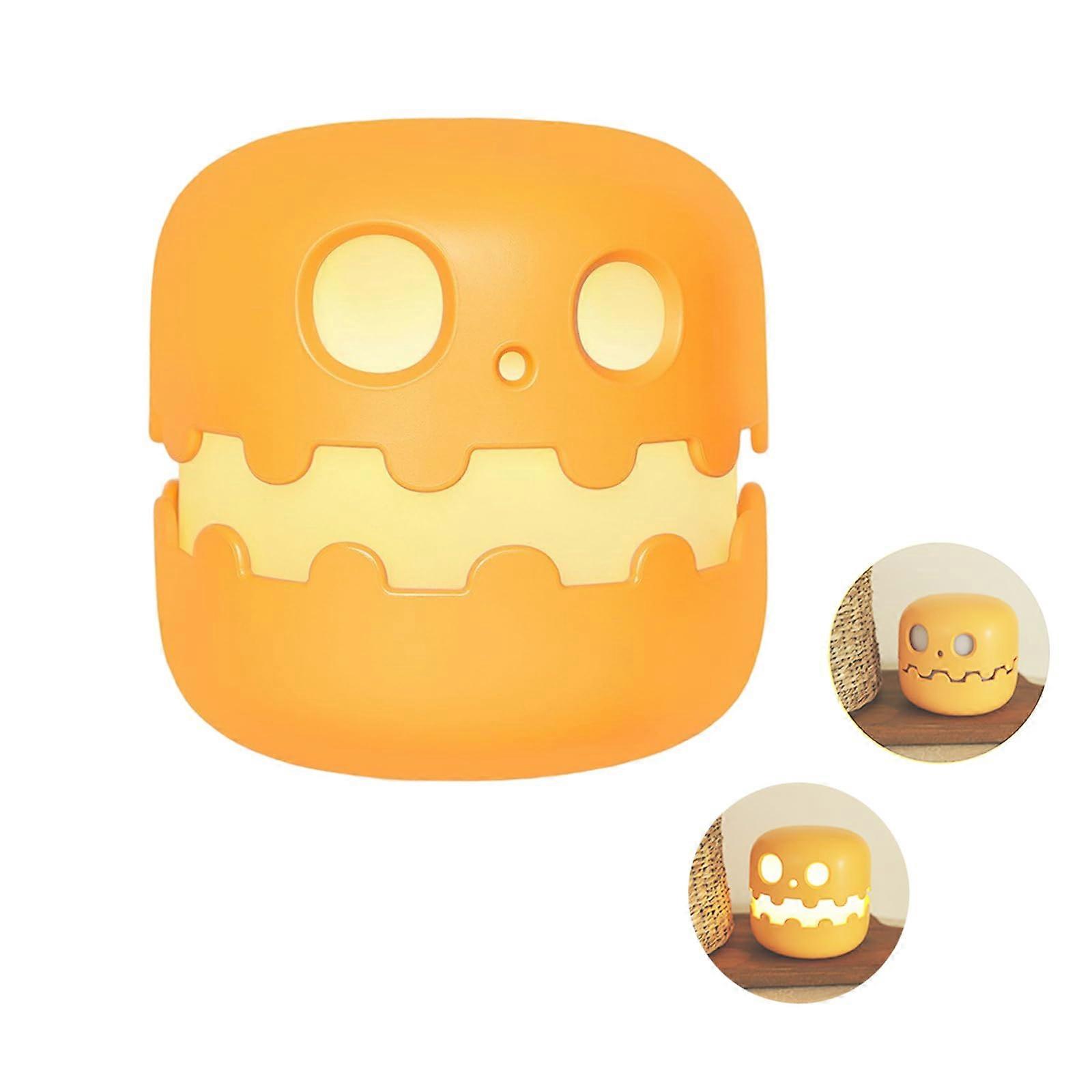 Pumpkin Night Light with Creative Press Switch, 3 Dimmable Modes, USBC Rechargeable Halloween Lamp