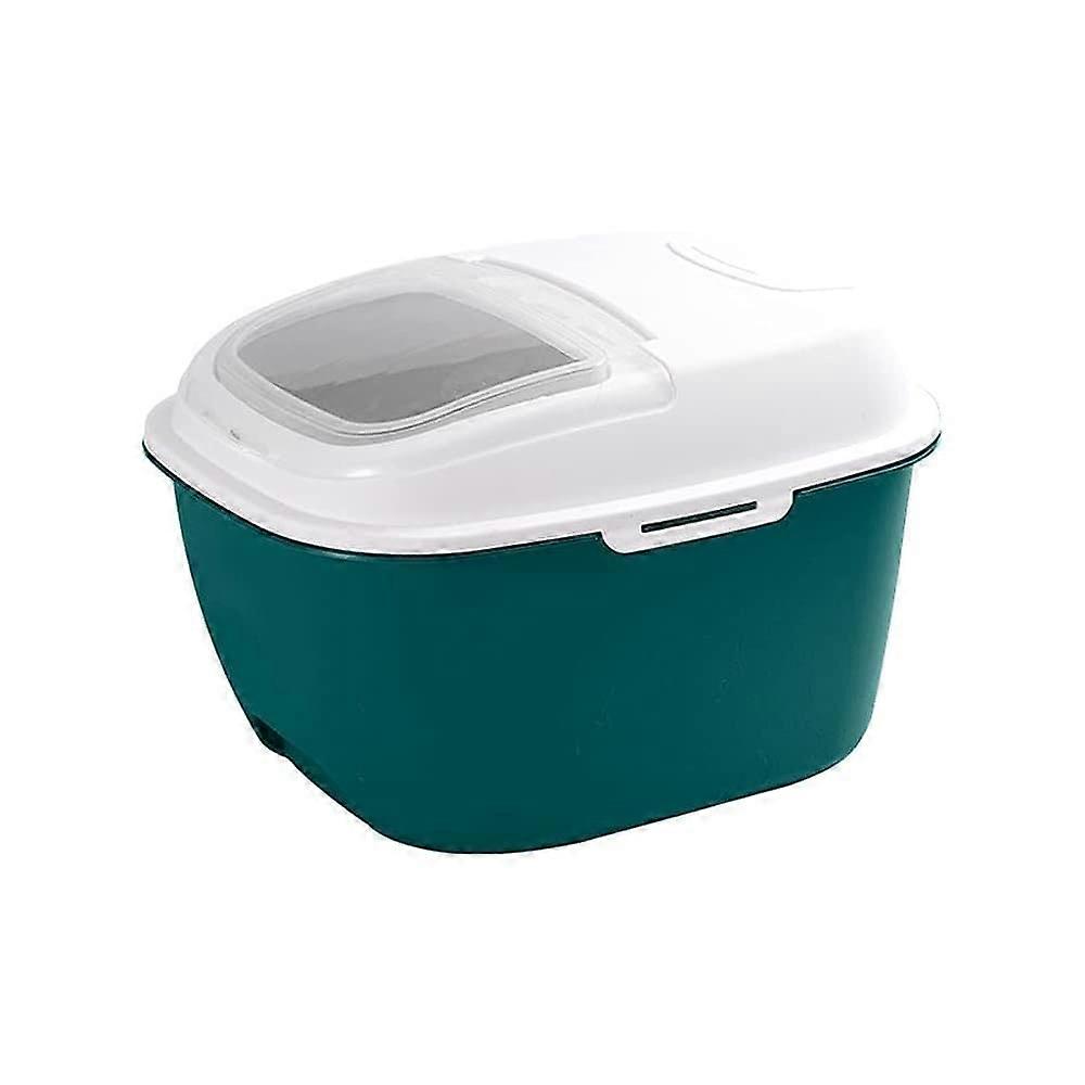 Rice Storage Container with MoistureProof Seal and Thickened Body for Kitchen, Green 30x23x19cm