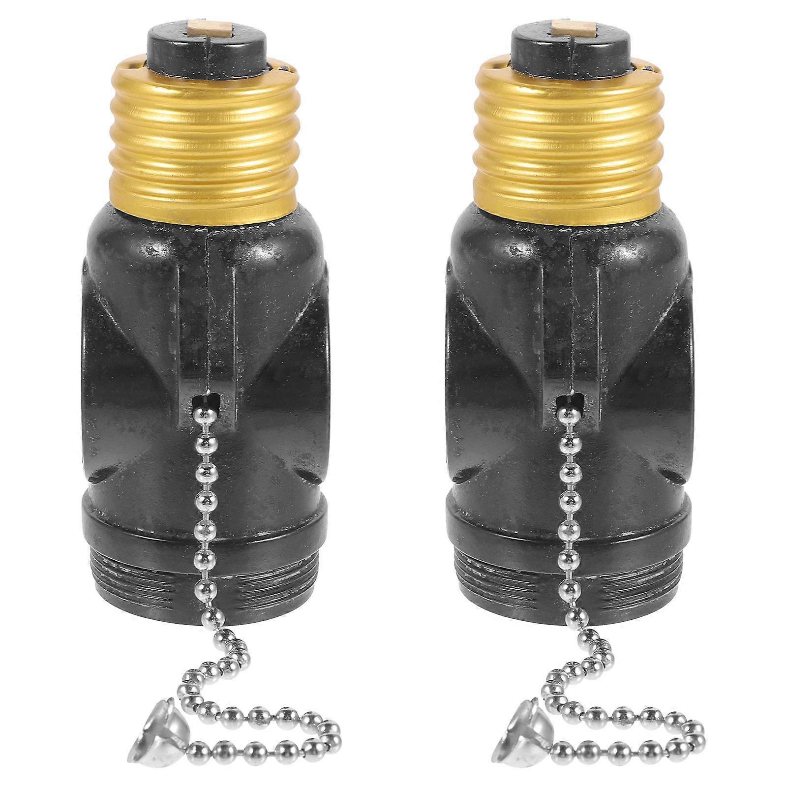 Screw Socket Lamp Holder Adapter for Bulb Use with Pull Chain 6Pcs